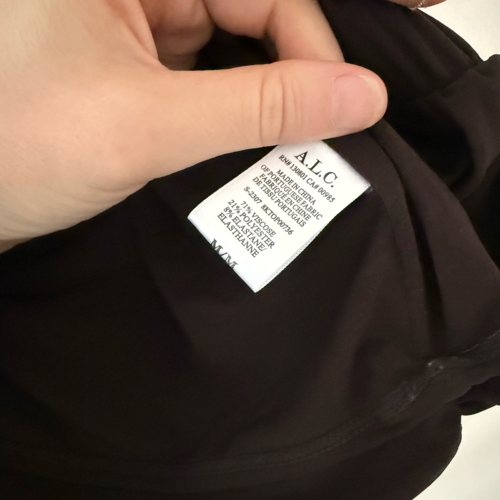 NWT ALC Kayden Jersey Top In Espresso Brown - Picture 6 of 6